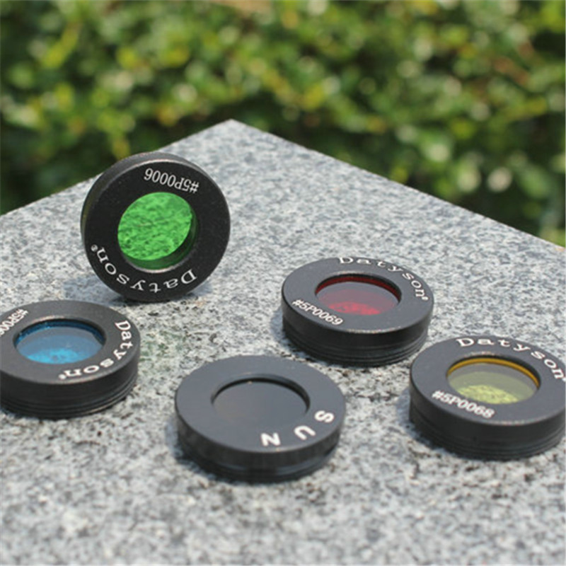 5PCS/Set 0.965 Inches 24.5mm with Black Red Yellow Green Blue Filter Astronomical Telescope Accessories Sun Filter Moon Filter Nebula Filter