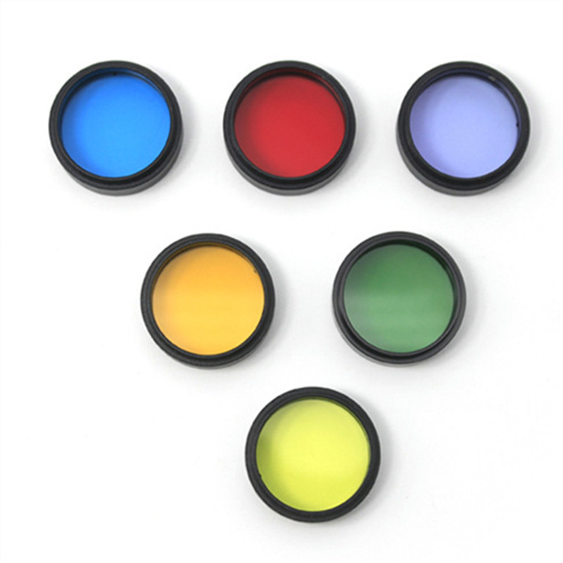 6PCS/Set Moon Filter with Green Red Purple Orange Blue Yellow Filter 1.25 Inches 31.7mm M28x0.6mm Night Moth Series Planetary Filter