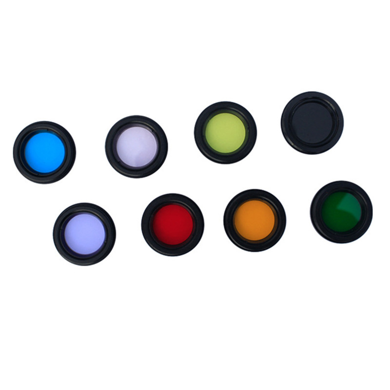 8PCS/Set 1.25 Inches 31.7mm Blue Green Red Yellow Orange Pink Purple Black Filter M28x0.6mm Microscope Filter Moon Filter Eyepiece