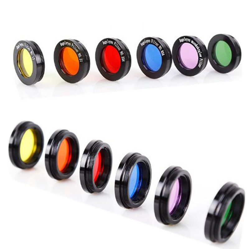 6PCS/Set Angeleyes 1.25 Inches 31.7mm 6 Colors Nebula Moon Nebula Filter Lens Astronomical Telescope Moon Filter Aluminum Case