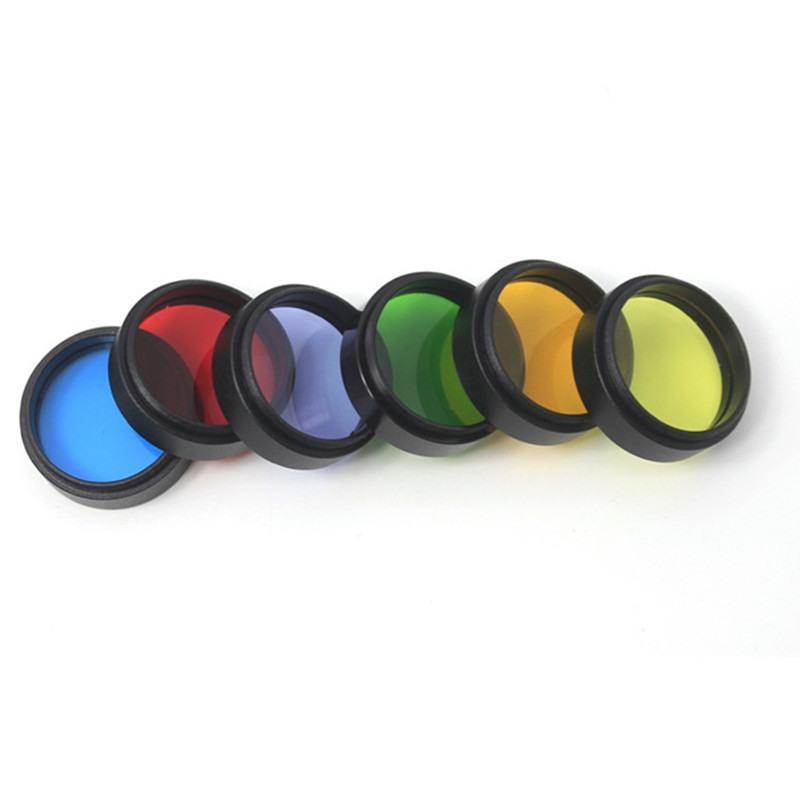 6PCS/Set Moon Filter with Green Red Purple Orange Blue Yellow Filter 1.25 Inches 31.7mm M28x0.6mm Night Moth Series Planetary Filter