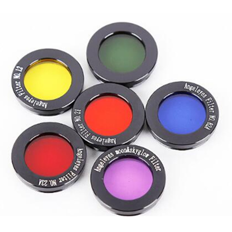 Angeleyes 1.25 Inches 31.7mm Moon Nebula Filter Astronomical Telescope Moon Filter Red Orange Yellow Green Purple Blue Fliter