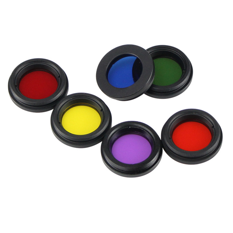 Agnicy Black Dog Series 1.25 Inches M28.6 Planetary Filter Moon Nebula Filter with Plastic Box 6 Colors Set Optical Acrylic Lens