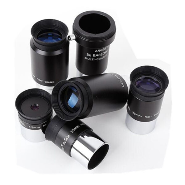 Angeleyes Astronomical Telescope Accessory Kit 7.5mm 15mm 25mm 32mm 40mm Plossl Eyepiece 3X Barlow Lens 7 Filters