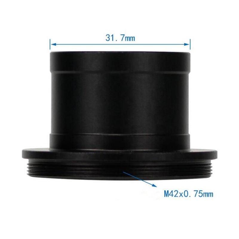 Agnicy 1.25 Inches T-interface All Metal T-head Adapter M42x0.75mm T2 Thread 44x44x28mm Size