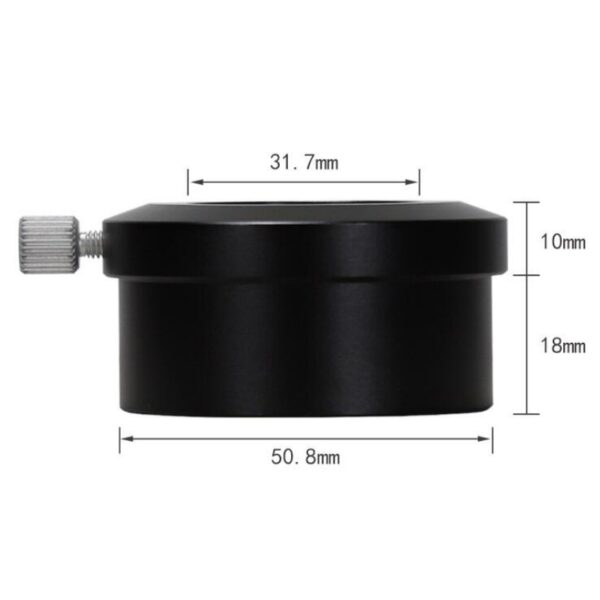 Agnicy Telescope Accessories 2 Inches to 1.25 Inches Interface Adapter All Metal Material M48x0.75mm Adapter Interface