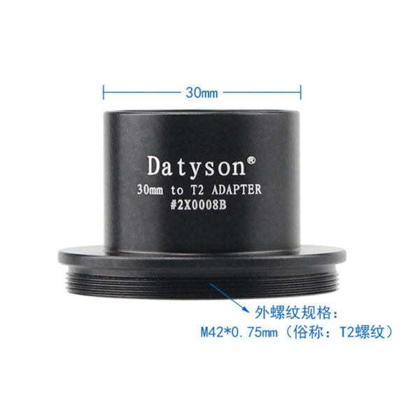 Agnicy Microscope Photography Accessory 30mm Interface to M42 for T2 Threaded M42*0.75mm T-Adapter