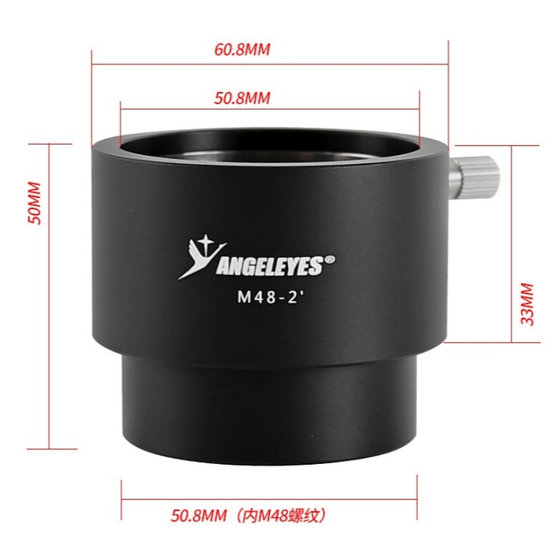 Angeleyes M48 to 2 Inches Eyepiece Sleeve 2 Inches Extension Tube Astronomical Accessory