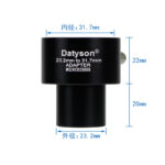 Agnicy Microscope Accessory 1.25 Inches 23.2mm Connect 31.7mm Telescope Eyepiece Interface for Biological Microscope Interface