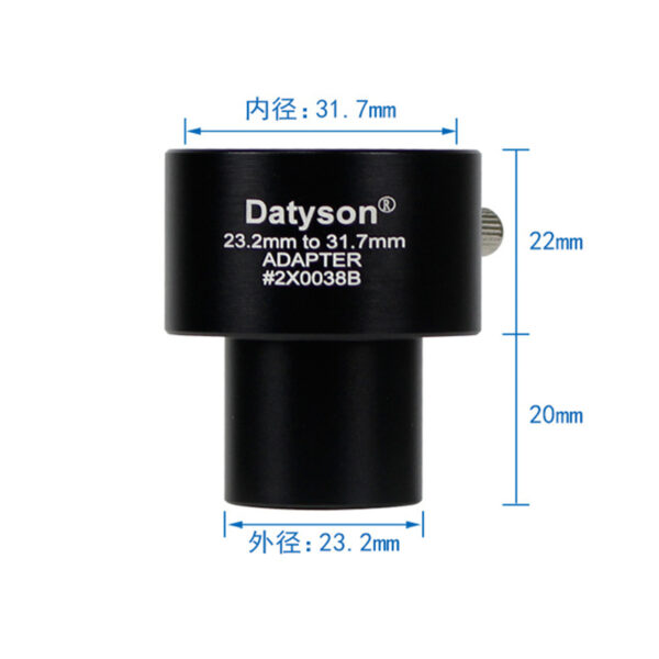 Agnicy Microscope Accessory 1.25 Inches 23.2mm Connect 31.7mm Telescope Eyepiece Interface for Biological Microscope Interface
