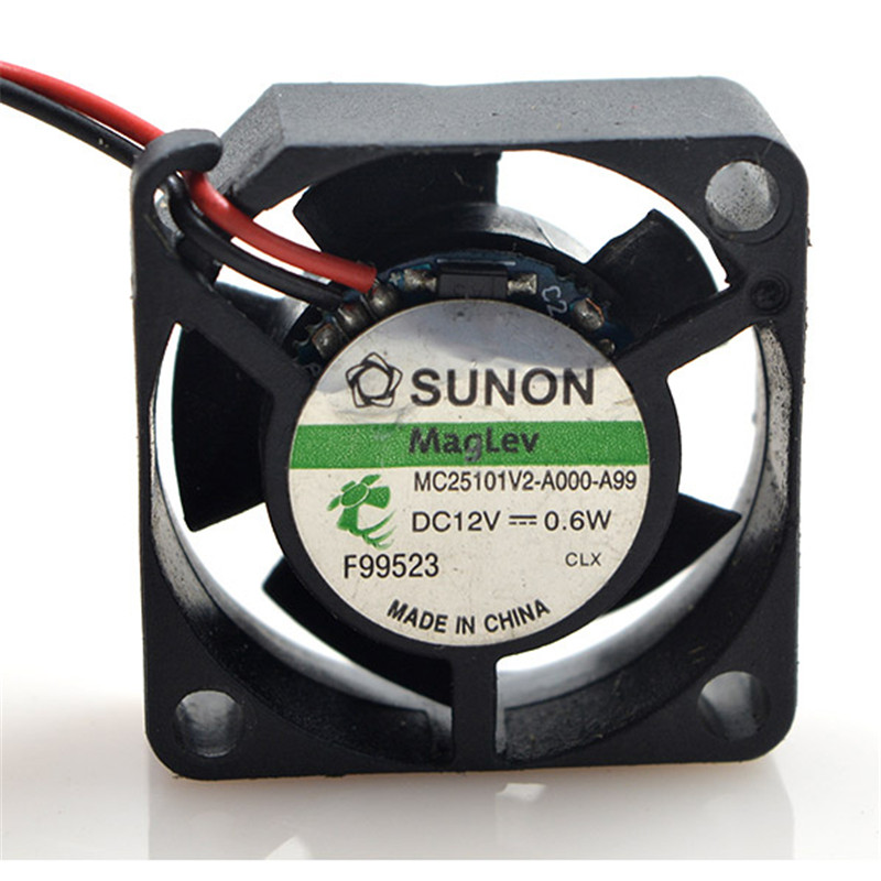 SUNON MC25101V2-A000-A99 DC 12V 0.6W 2cm 2.5cm 2510 25x25x10mm Silent Cooling Fan