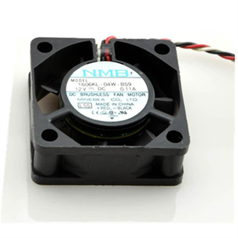 NMB 1606KL-04W-B59 DC 12V 0.11A 4cm 4015 40x40x15mm 3 Wires Double Ball Bearing Cooling Fan