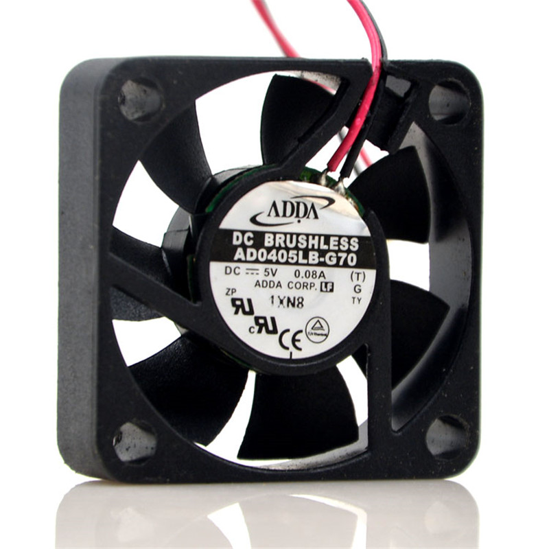 ADDA AD0405LB-G70 DC 5V 0.08A 0.4W 4200RPM 4cm 4010 40x40x10mm 2 Wires Double Ball Bearing Cooling Fan