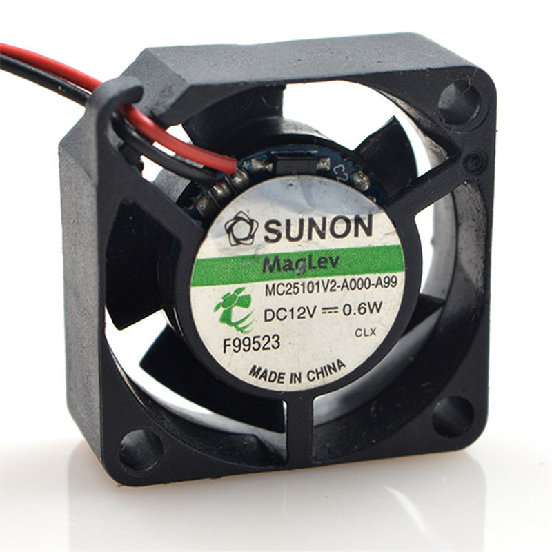 SUNON MC25101V2-A000-A99 DC 12V 0.6W 2cm 2.5cm 2510 25x25x10mm Silent Cooling Fan