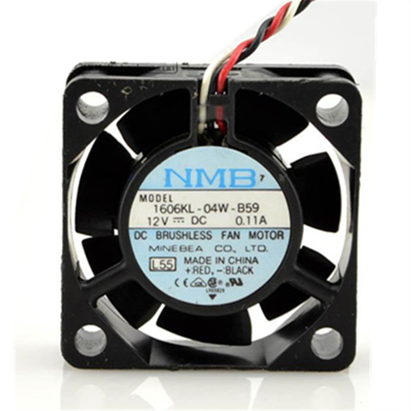 NMB 1606KL-04W-B59 DC 12V 0.11A 4cm 4015 40x40x15mm 3 Wires Double Ball Bearing Cooling Fan