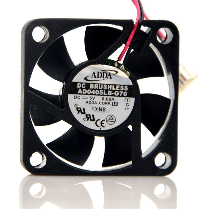ADDA AD0405LB-G70 DC 5V 0.08A 0.4W 4200RPM 4cm 4010 40x40x10mm 2 Wires Double Ball Bearing Cooling Fan