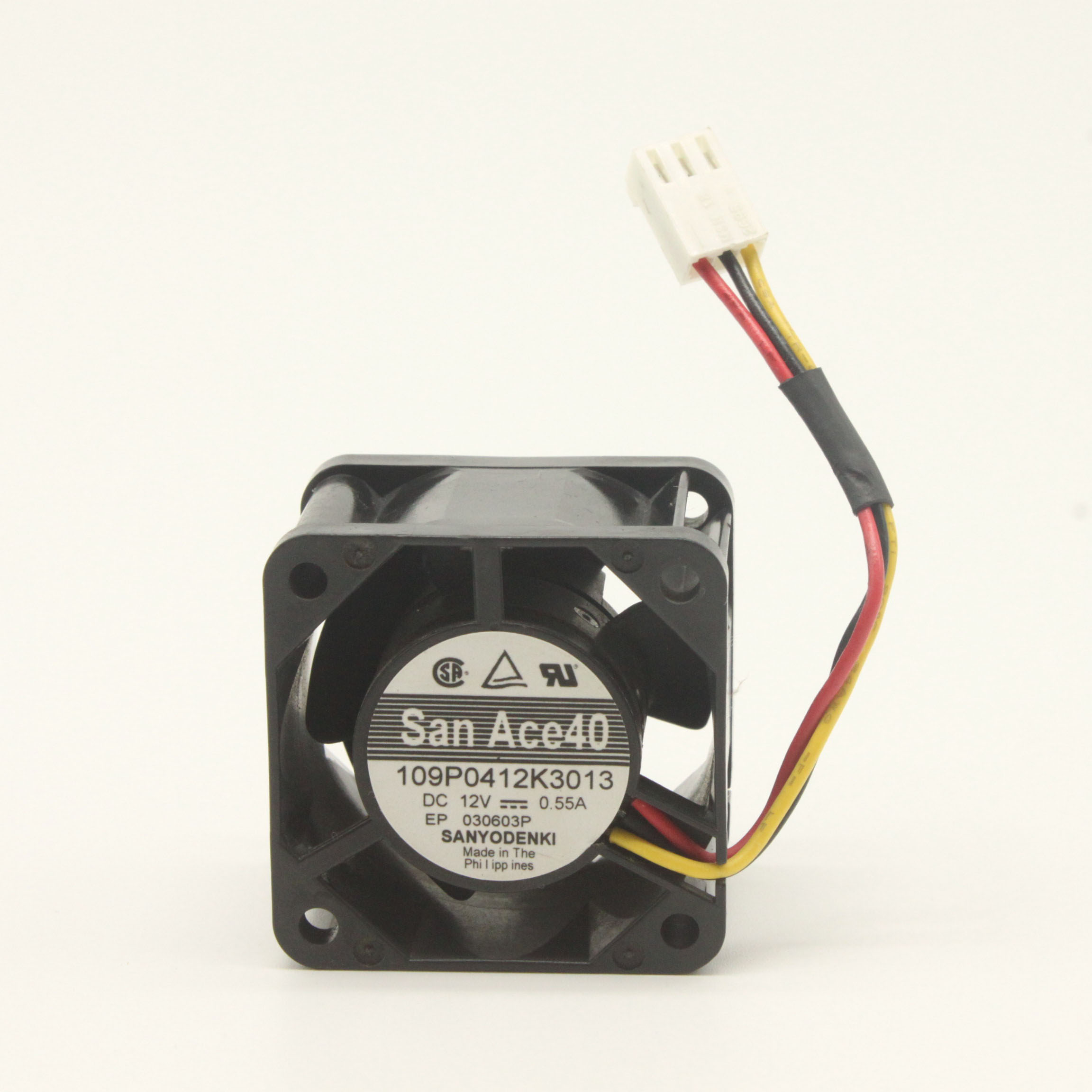 Sanyo San Ace 40 109P0412K3013 DC 12V 0.55A 3 Wires 4cm 4028 40x40x28mm 6W Double Ball Bearing Cooling Fan