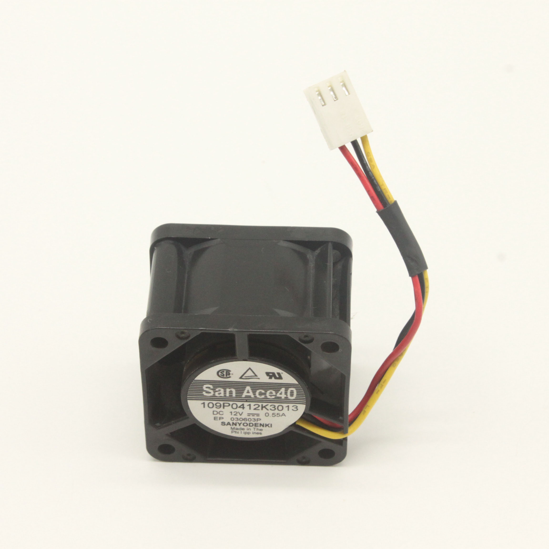 Sanyo San Ace 40 109P0412K3013 DC 12V 0.55A 3 Wires 4cm 4028 40x40x28mm 6W Double Ball Bearing Cooling Fan