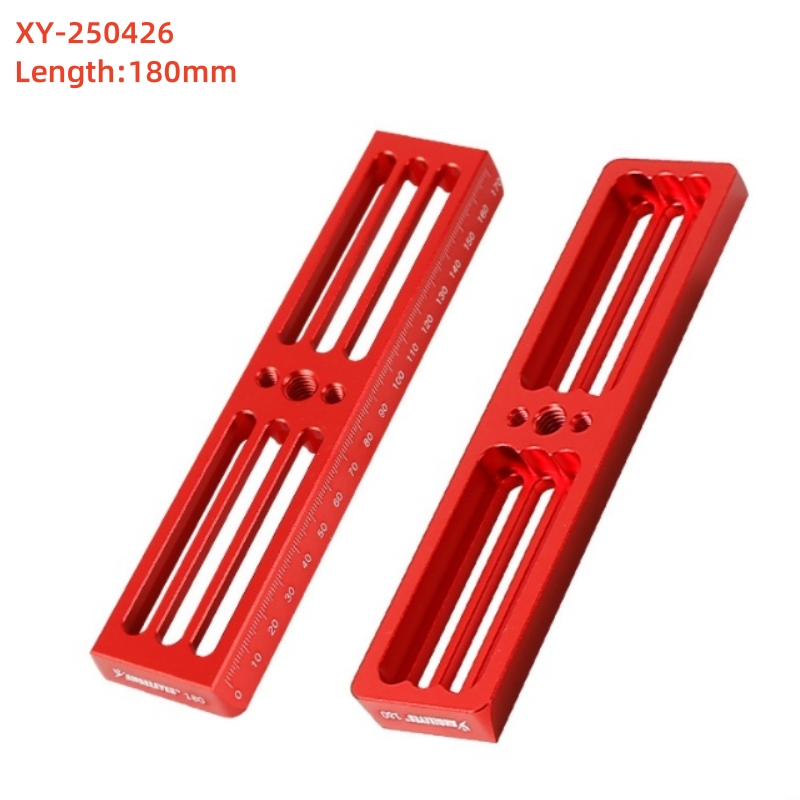 Angeleyes 180mm Length 180x6.5mm Bar Shaped Hole Dovetail Board can Through M6 1/4 Inches Screws Black & Red Color