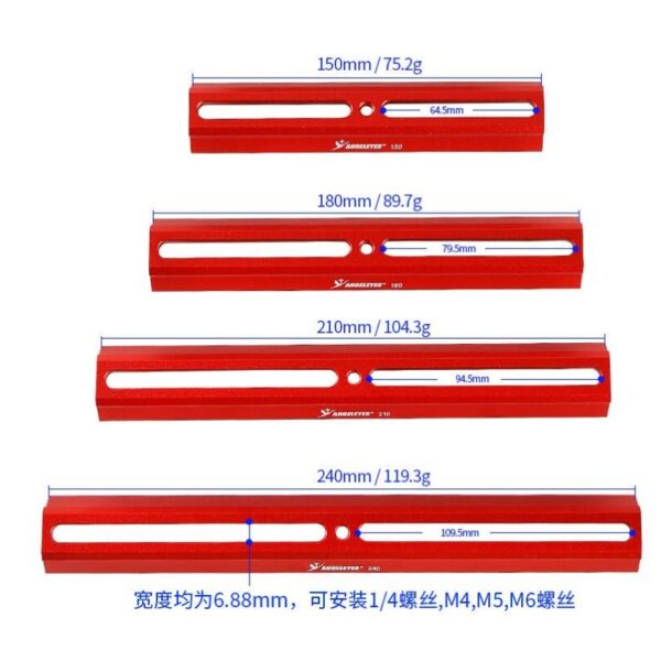 Agnicy 45mm Star Guide Mirror Small Dovetail Plate Dovetail Slot Red & Black Telescope Astronomical Accessory