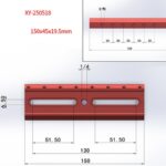 Angeleyes 150mm 150x6.5mm 60 Degrees Multifunctional Expansion Board Dovetail Solot Star Searching Guiding Base Dovetail Plate