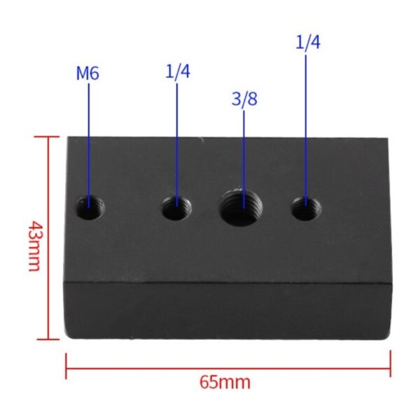 Agnicy 65mm Narrow Gauge Dove Tail Plate with Large Field Dimension Dove Tail Plate Astronomical Telescope Accessories
