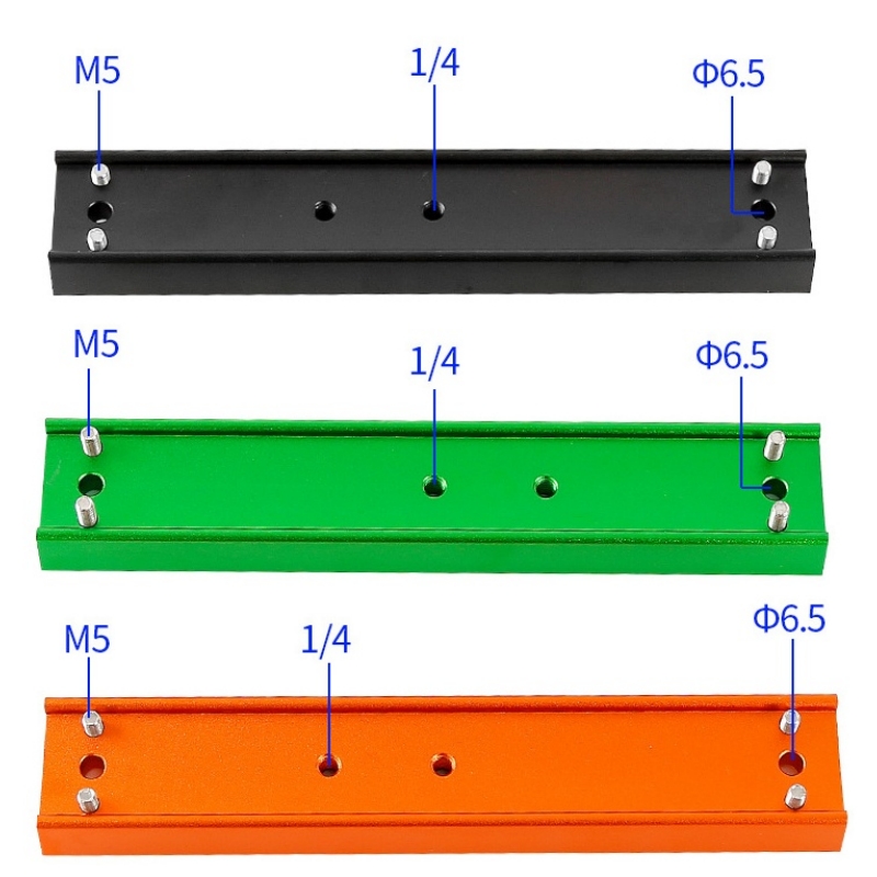 Agnicy 210x43mm Dovetail Plate Astronomical Telescope Accessory Connection Plate Orange Black Green for Small Black 8SE