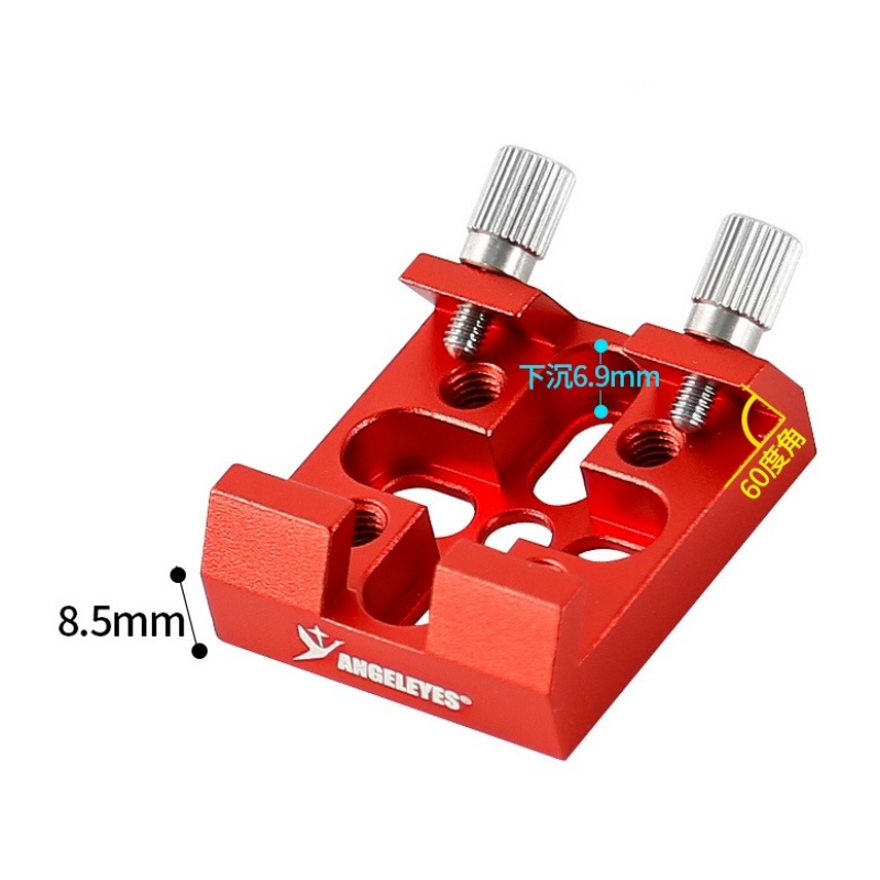 Angeleyes 39x43.8mm 60 Degree Sinking Cross Base Dove Tail Groove Star Seeking Guide Rail Clamp Astronomical Telescope Accessory