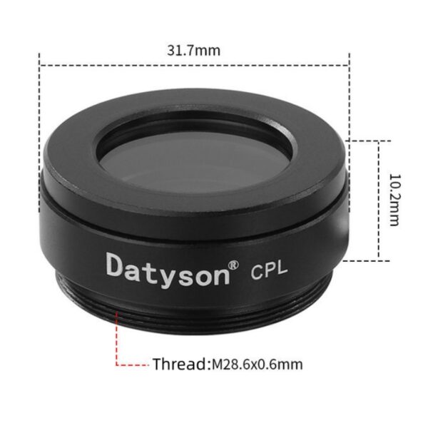 Datyson 1.25 Inches Adjustable CPL Circular Polarizing Filter for Astronomical Telescopes